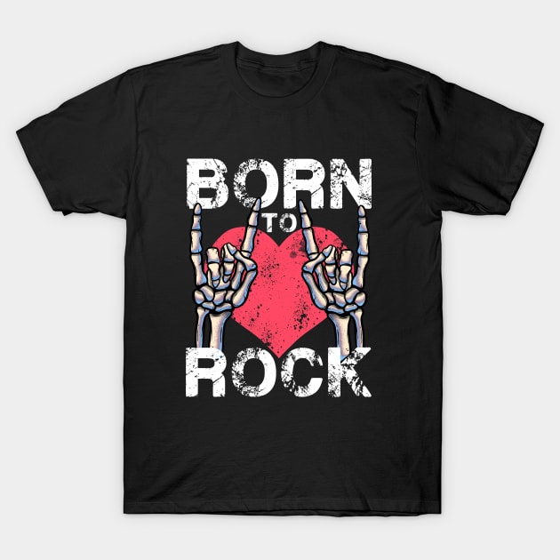 Born To Rock Lets Rock Rock&Roll Vintage Retro Rock Concert T-Shirt by MerchBeastStudio